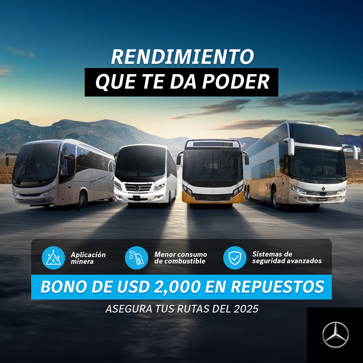 Buses Mercedes-Benz rendimiento que da poder